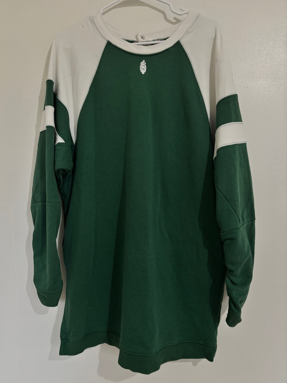 FP Movement by Free People Green and White Raglan Mini Dress - Picture 3 of 5